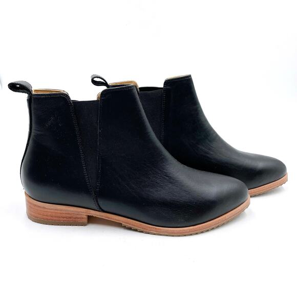 Nisolo Everyday Chelsea Boot Black Leather Ankle Block Heel Sz 10 Women's‎ - Picture 2 of 10